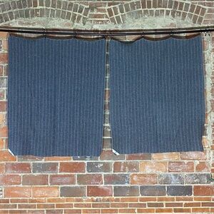 VTG Pair United Airlines Faribo Grey Wool Striped Blankets 41” x 48” Each